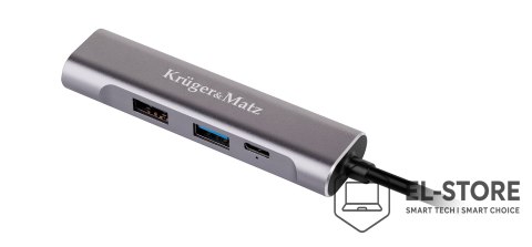 Kruger & Matz Adapter (HUB) USB typu C na HDMI/USB3.0/USB2.0/C port