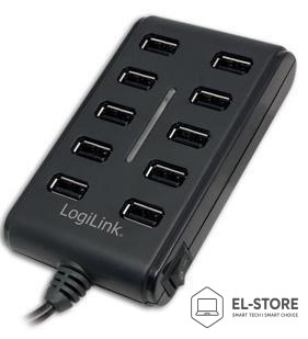 LogiLink HUB USB Logilink UA0125 10-portowy USB2.0 z zasilaczem 3,5A