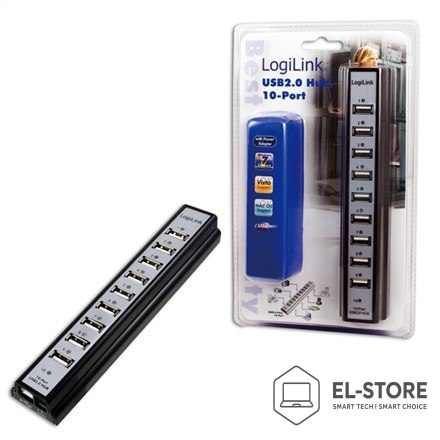 LogiLink LogiLink UA0096 huby i koncentratory 480 Mbit/s Czarny