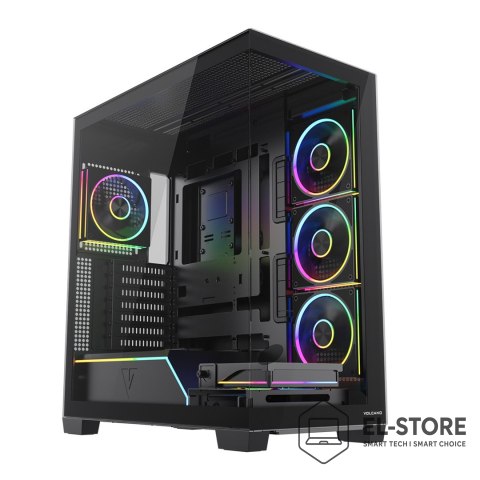 MODECOM MODECOM OBUDOWA VOLCANO STELLAR PLUS ARGB MIDI 5F BLACK