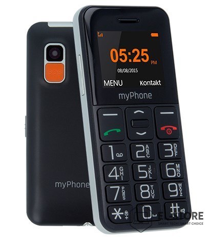 MYPHONE MyPhone Halo Easy 4,32 cm (1.7") 70 g Czarny, Szary Telefon dla początkujących