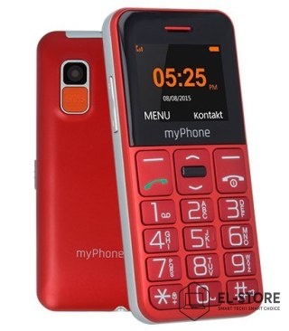 MYPHONE MyPhone Halo Easy 4,32 cm (1.7") 70 g Szary, Czerwony Telefon dla początkujących