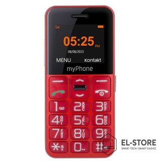 MYPHONE MyPhone Halo Easy 4,32 cm (1.7") 70 g Szary, Czerwony Telefon dla początkujących