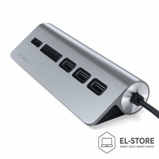 No name HUB USB Satechi 1x SD 1x Micro SD + 3x USB-A 3.0
