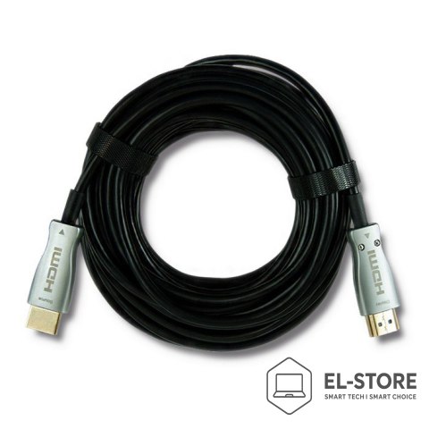 Qoltec Qoltec 50472 kabel HDMI 20 m HDMI Typu A (Standard) Czarny, Srebrny