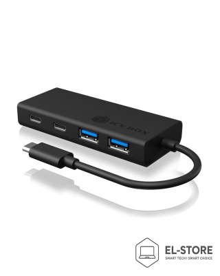 RAIDSONIC ICY BOX IB-HUB1426-CPD USB 3.2 Gen 1 (3.1 Gen 1) Type-C 5000 Mbit/s Czarny