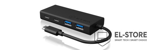 RAIDSONIC ICY BOX IB-HUB1426-CPD USB 3.2 Gen 1 (3.1 Gen 1) Type-C 5000 Mbit/s Czarny