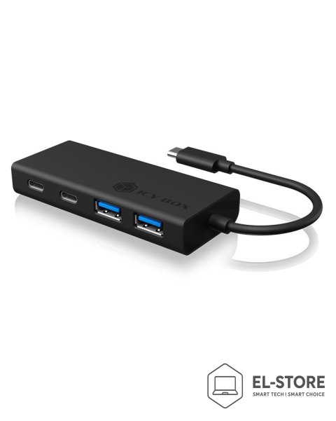 RAIDSONIC ICY BOX IB-HUB1426-CPD USB 3.2 Gen 1 (3.1 Gen 1) Type-C 5000 Mbit/s Czarny