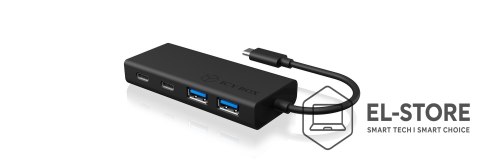 RAIDSONIC ICY BOX IB-HUB1426-CPD USB 3.2 Gen 1 (3.1 Gen 1) Type-C 5000 Mbit/s Czarny