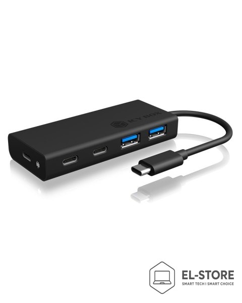 RAIDSONIC ICY BOX IB-HUB1426-CPD USB 3.2 Gen 1 (3.1 Gen 1) Type-C 5000 Mbit/s Czarny
