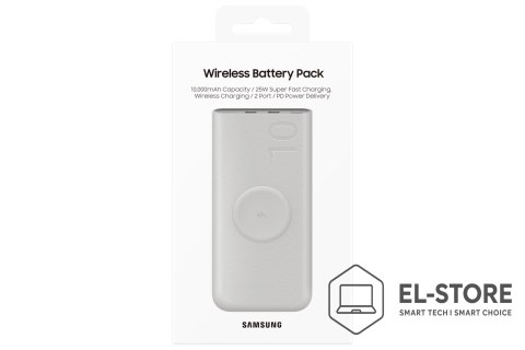 Samsung Samsung EB-U2510XUEGEU bank mocy 10000 mAh Bezprzewodowe ładowanie Beżowy
