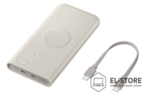 Samsung Samsung EB-U2510XUEGEU bank mocy 10000 mAh Bezprzewodowe ładowanie Beżowy