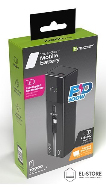 Tracer Tracer Quant Litowo-jonowa (Li-Ion) 10000 mAh Czarny