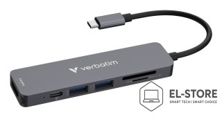 Verbatim Verbatim 32156 huby i koncentratory USB 3.2 Gen 1 (3.1 Gen 1) Type-C 5000 Mbit/s Szary