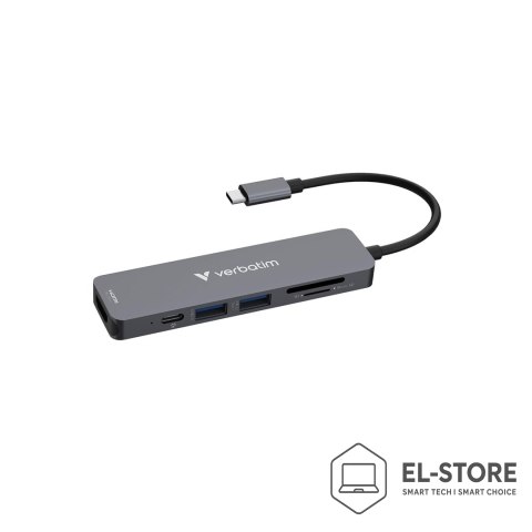 Verbatim Verbatim 32156 huby i koncentratory USB 3.2 Gen 1 (3.1 Gen 1) Type-C 5000 Mbit/s Szary