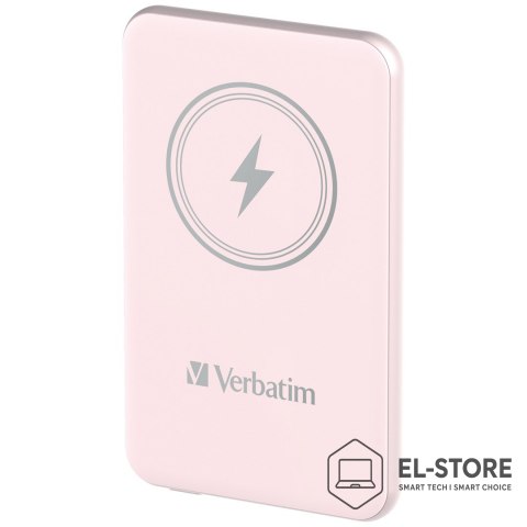 Verbatim Verbatim Charge 'n' Go Litowo-polimerowy (LiPo) 5000 mAh Bezprzewodowe ładowanie Różowy