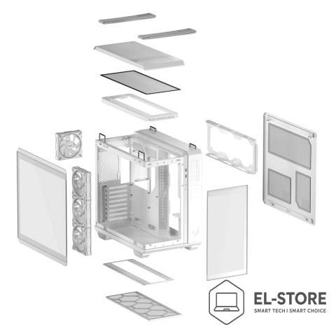 ASUS Obudowa Asus TUF GAMING GT502 HORIZON TG ARGB WHITE