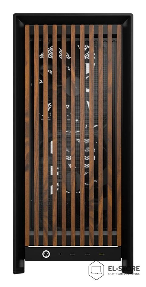 Corsair Corsair FRAME 5000D WOOD RS Midi Tower Czarny, Orzech włoski