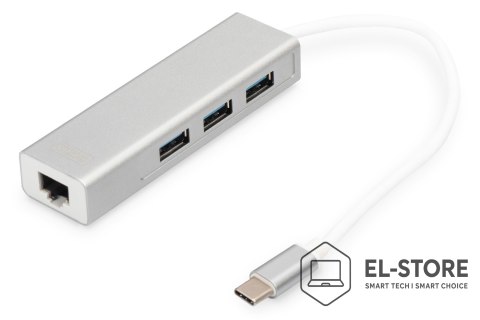 DIGITUS Digitus Hub USB 3.0 Type-C™ z Gigabit Ethernet