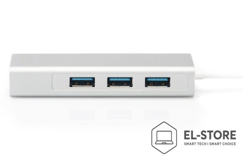 DIGITUS Digitus Hub USB 3.0 Type-C™ z Gigabit Ethernet