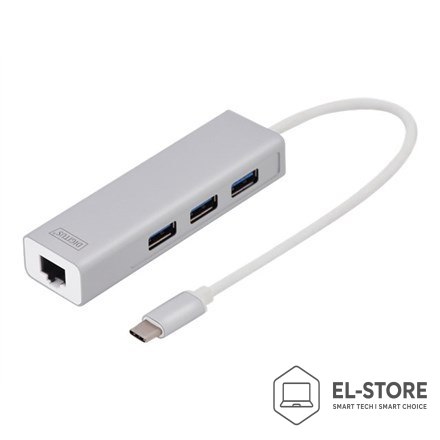 DIGITUS Digitus Hub USB 3.0 Type-C™ z Gigabit Ethernet