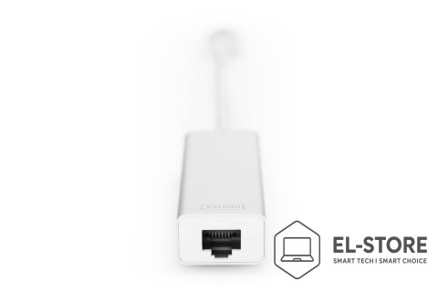 DIGITUS HUB 3-portowy USB 3.0 SuperSpeed z LANGigabit LAN adapter, aluminium