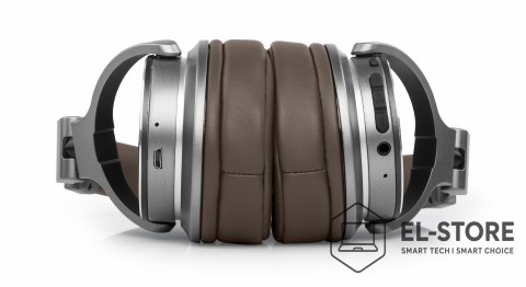 Muse Muse M-278 BT Zestaw słuchawkowy Bezprzewodowy Opaska na głowę Micro-USB Bluetooth Brązowy, Srebrny