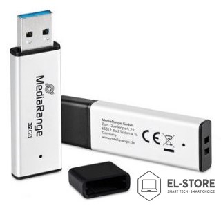 No name MediaRange USB-Stick USB 3.0 high performance 32GB alu
