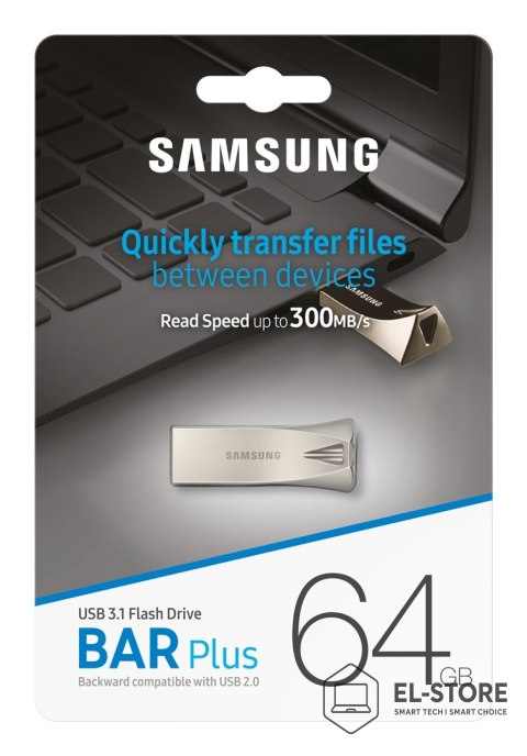 Samsung SAMSUNG FLASH BAR Plus 64GB MUF-64BE3/APC SILVER