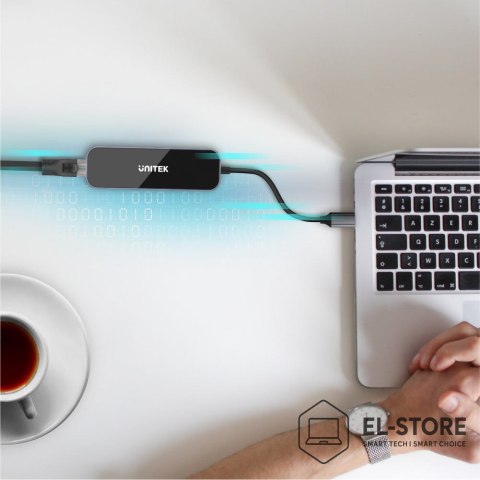 UNITEK UNITEK HUB USB-C 3.1, RJ-45,3XUSB-A,HDMI,4K,PD100W
