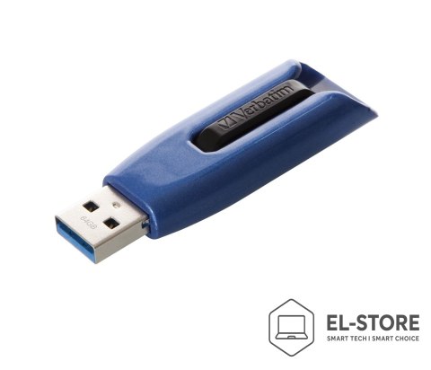 Verbatim Verbatim Store 'n' Go V3 Max pamięć USB 64 GB USB Typu-A 3.2 Gen 1 (3.1 Gen 1) Niebieski