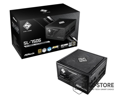 Asrock Zasilacz ASRock STEEL LEGEND 750W 80 Plus Gold (90-UXS075-GFEAAA)