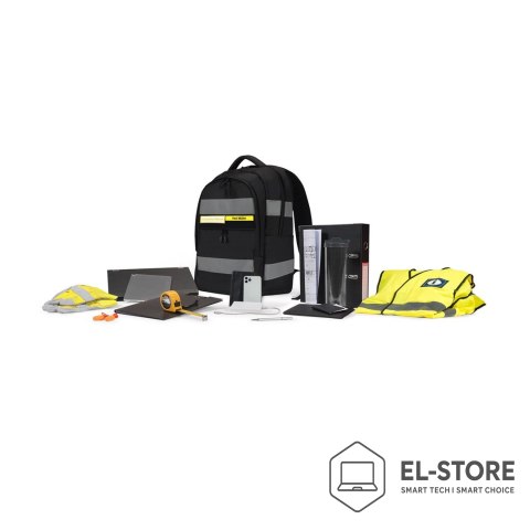 Dicota DICOTA Hi-Vis V2 plecak Czarny Poli(tereftalan etylenu) (PET), Termoplastyczne elastomery poliuretanowe (TPU)