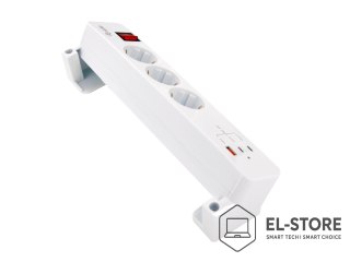 EQUIP Equip 245556 rozgałęziacz 2 m 3 x gniazdo sieciowe Wewnętrzna Biały