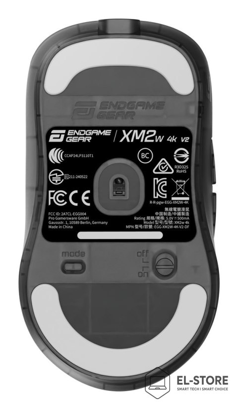 Endgame Gear Mysz gamingowa bezprzewodowa Endgame Gear XM2w GAMO-1302 4k v2 4000Hz Dark Frost