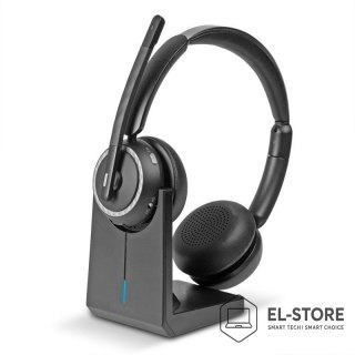 LINDY Lindy L118 Zestaw słuchawkowy Bezprzewodowy Opaska na głowę Biuro/centrum telefoniczne USB Type-C Bluetooth Podstawka do ładowan