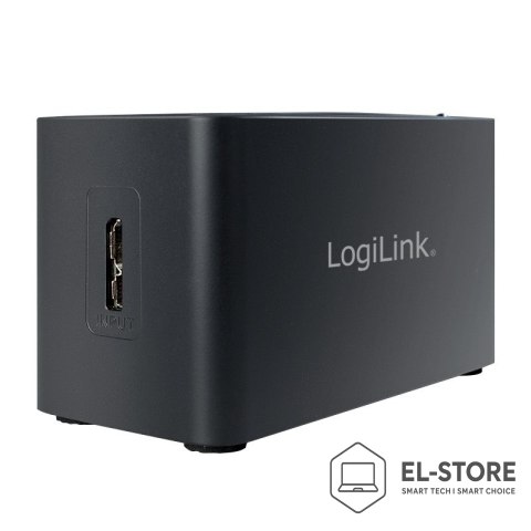 LogiLink LogiLink CR0042 stacja dokująca Przewodowa USB 3.2 Gen 1 (3.1 Gen 1) Type-A Czarny