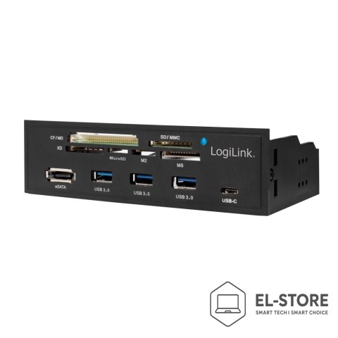 LogiLink Logilink USB HUB 3.0 mit 6-fach Kartenleser schwarz