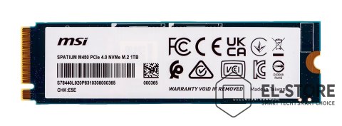 MSI Dysk SSD MSI SPATIUM M450 PCIe 4.0 NVMe M.2 1TB V1