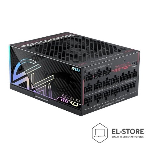 MSI MSI MPG Ai1300TS PCIE5 moduł zasilaczy 1300 W 24-pin ATX ATX Czarny