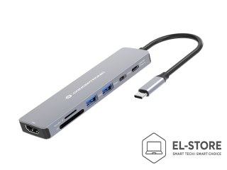 No name Conceptronic DONN28G stacja dokująca Przewodowa USB 3.2 Gen 1 (3.1 Gen 1) Type-C Szary