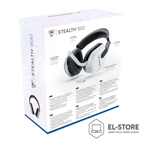 No name Turtle Beach Stealth 600 Gen 3 Zestaw słuchawkowy Bezprzewodowy Opaska na głowę Gaming Bluetooth Biały