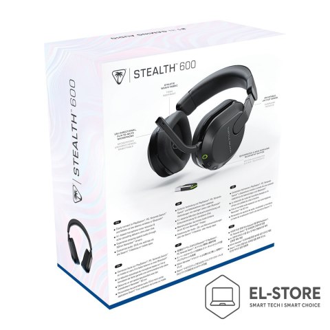 No name Turtle Beach Stealth 600 Gen 3 Zestaw słuchawkowy Bezprzewodowy Opaska na głowę Gaming Bluetooth Czarny