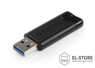 Verbatim Verbatim PinStripe pamięć USB 128 GB USB Typu-A 3.2 Gen 1 (3.1 Gen 1) Czarny