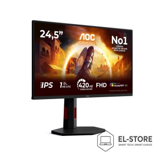 AOC AOC G4 25G4KUR monitor komputerowy 62,2 cm (24.5") 1920 x 1080 px Full HD LED Czarny, Czerwony
