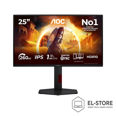 AOC AOC G4 25G4ZR monitor komputerowy 62,2 cm (24.5") 1920 x 1080 px Czarny, Czerwony