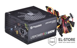 Thermaltake Zasilacz Thermaltake Litepower RGB PS-LTP-0650NHSANE-1 (650 W; Aktywne; 120 mm)