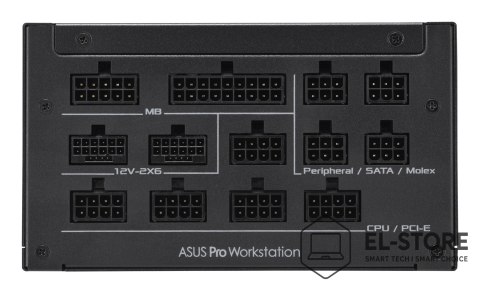 ASUS ASUS Pro WS 1600W Platinum moduł zasilaczy 20+4 pin ATX ATX Czarny