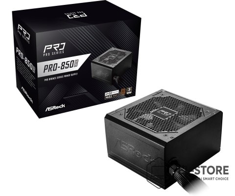 Asrock Asrock PRO-850B moduł zasilaczy 850 W 24-pin ATX ATX Czarny