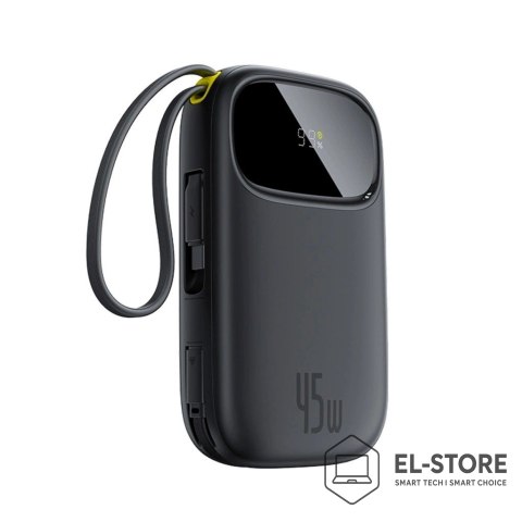 Baseus Powerbank Baseus EnerFill FC31 QPow3 20000mAh 45W z wyświetlaczem z kablami USB-C i Lightning - czarny